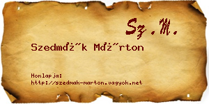 Szedmák Márton névjegykártya